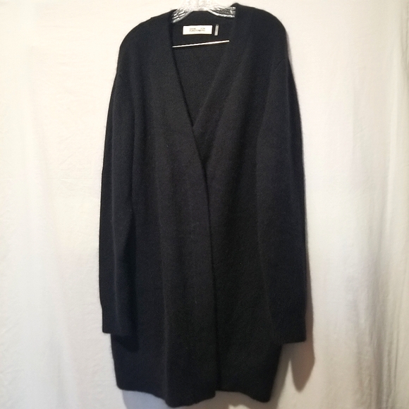 Diane von Fürstenberg, Cardigan Knit Coat, Black, Size Large, NWOT - Picture 1 of 11